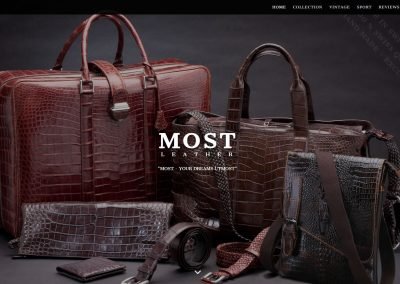 Создание сайта MOST - кожа из Швейцарии - mostleather.com
